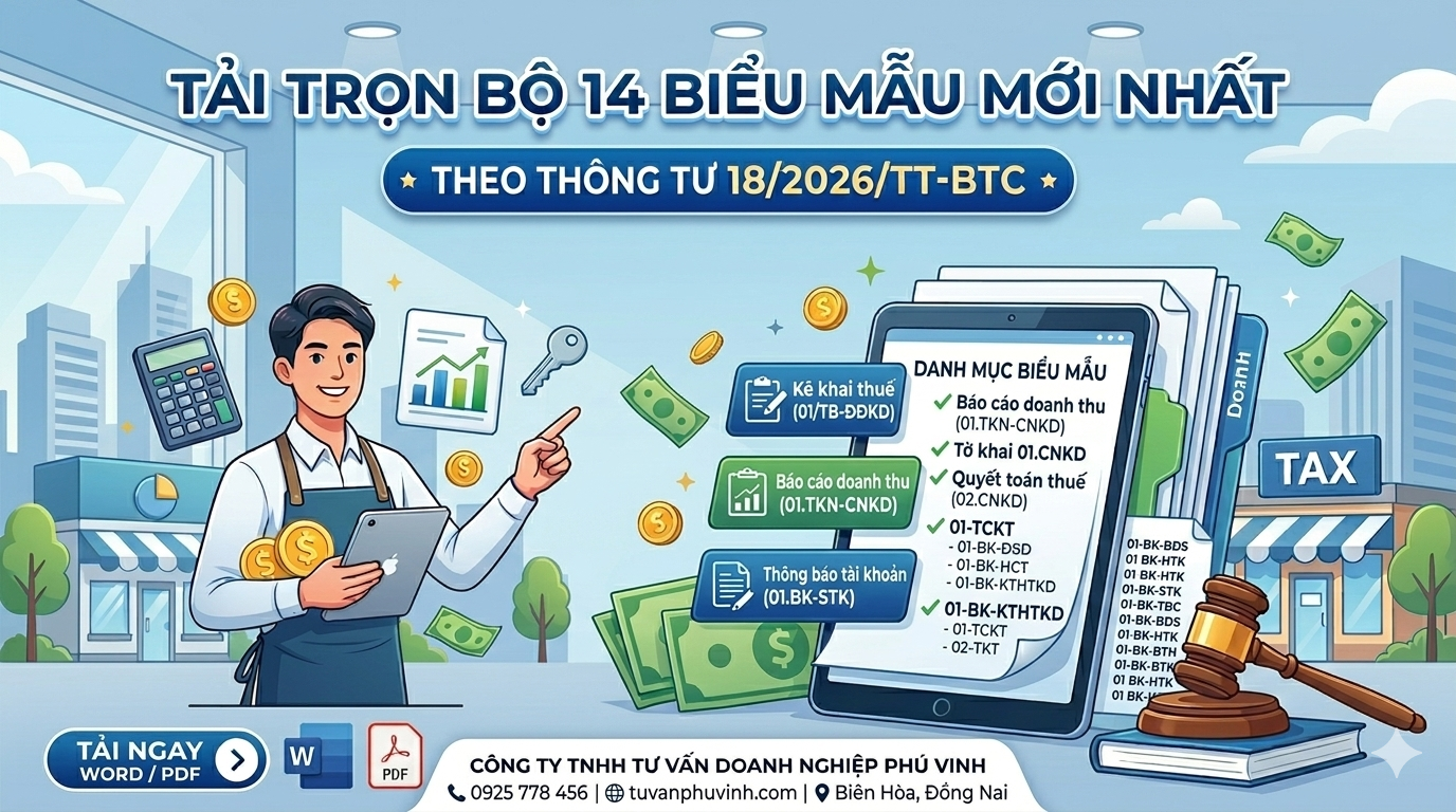 Thông tư 18/2026/TT-BTC: 14 Mẫu Biểu Thuế Mới Áp Dụng Cho Hộ Kinh Doanh